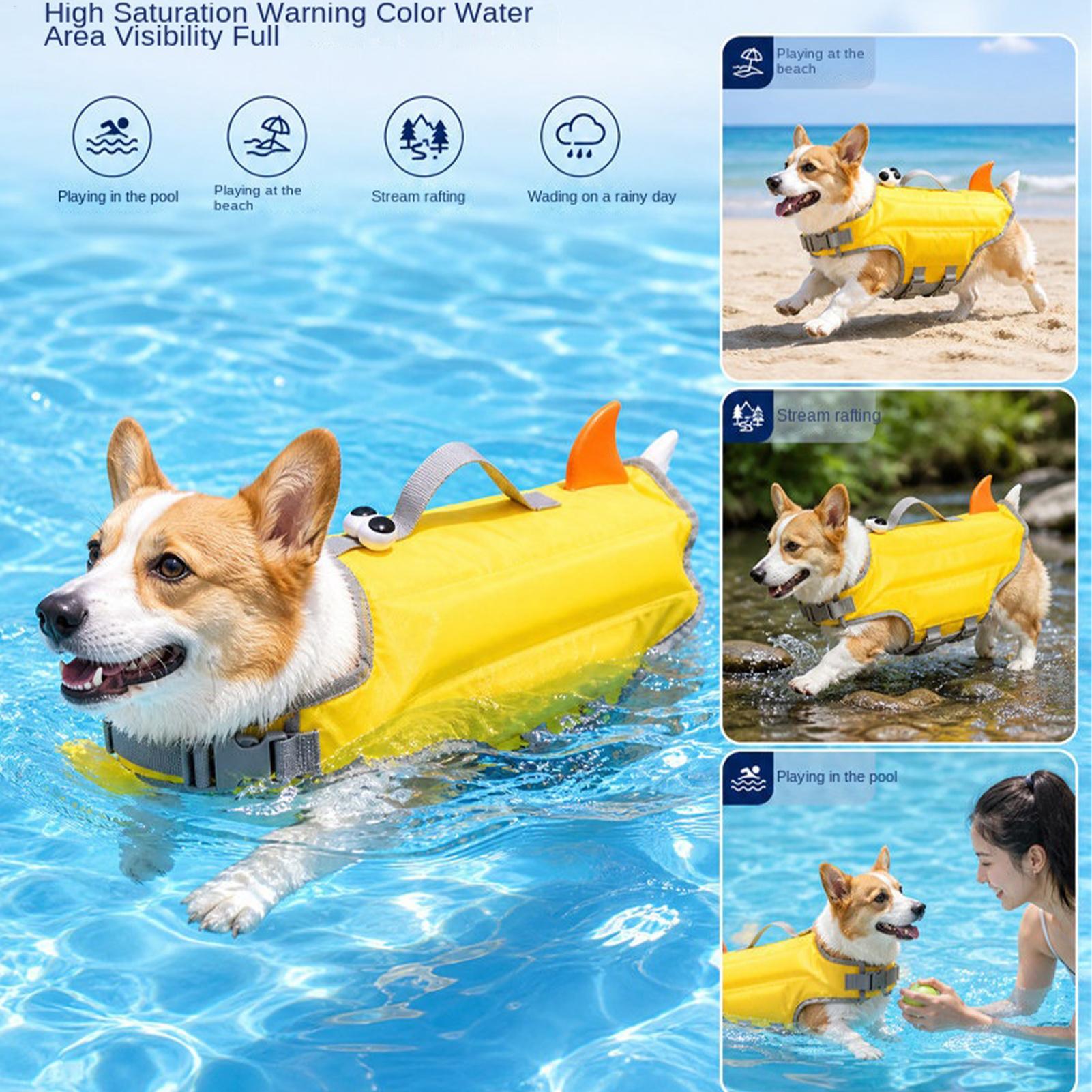 Life Jacket - Jaket Pelampung Anjing yang Dapat Disesuaikan,